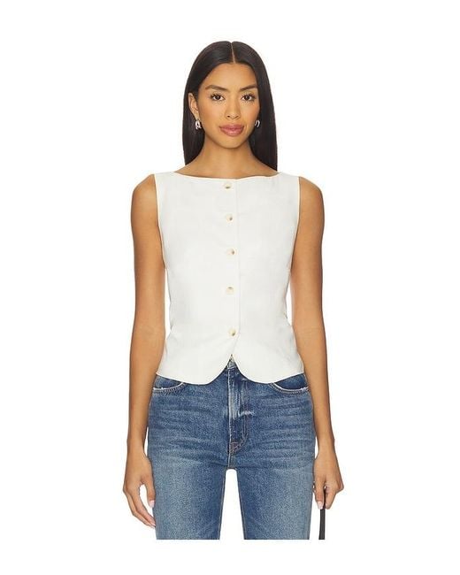 Lovers + Friends White Jackie Top