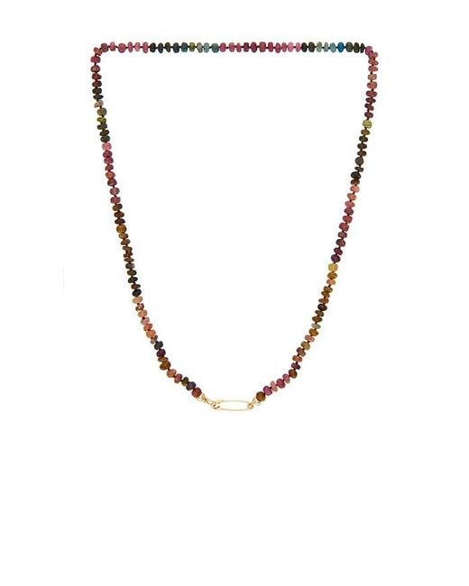 Loren Stewart Multicolor Tourmaline Safety Pin Necklace