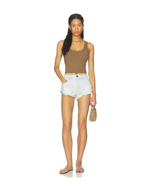 One Teaspoon Blue Bandits Low Waist Denim Short