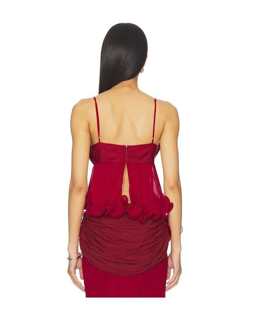Aniye Records Red Tecla Wrap Top