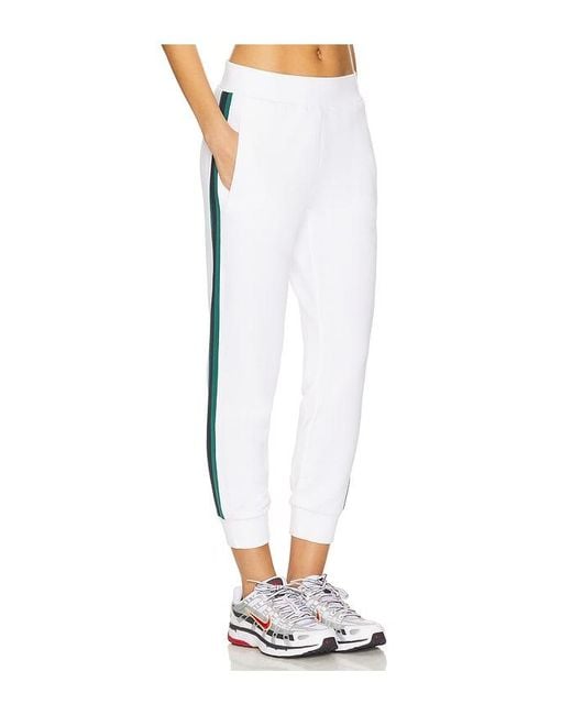 Varley White Hose Slim Stripe Cuff