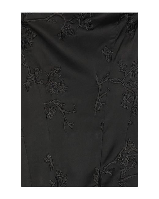 Kim Shui Black Mona Silk Mini Dress