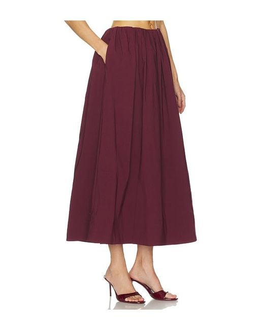 Camila Coelho Purple Carina Midi Skirt