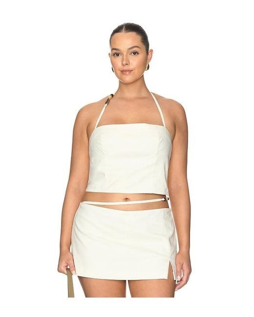 L'academie White 'Academie Kora Linen Top