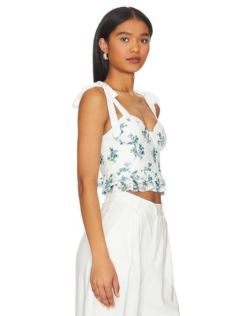 Lovers + Friends White Edina Top