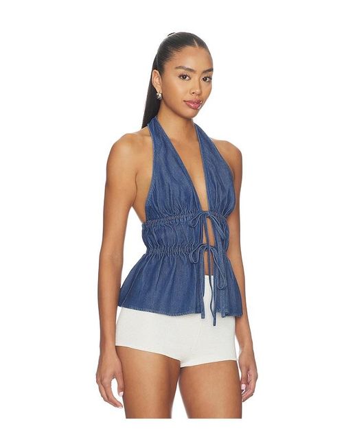 Lovers + Friends Blue Juni Top