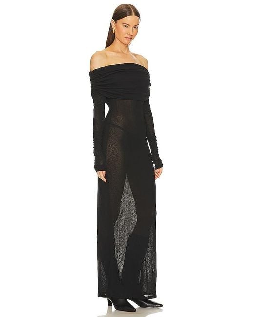 superdown Black Chantal Sheer Gown