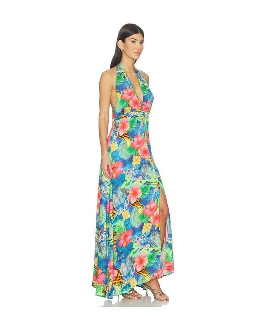 Luli Fama White Jungle Reign Convertible Maxi Dress
