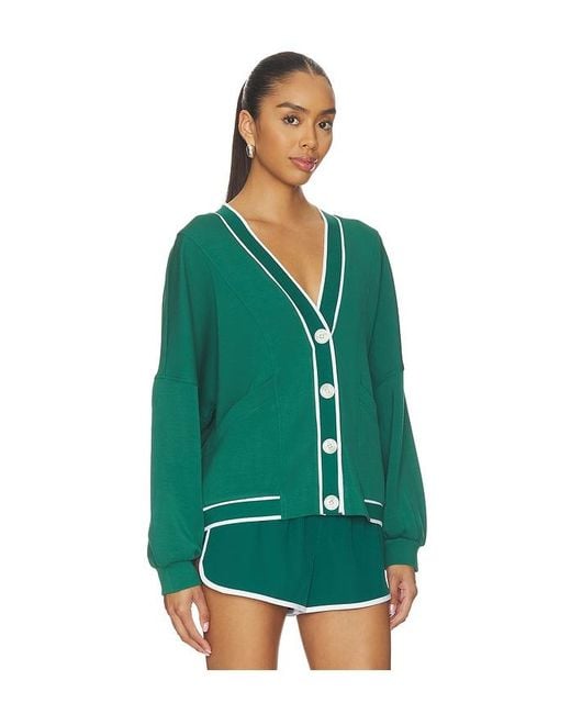 Varley Green Decker Off Court Cardigan