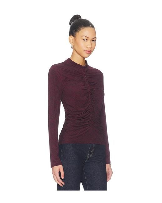Sea Purple Charlize Print Longsleeve Top