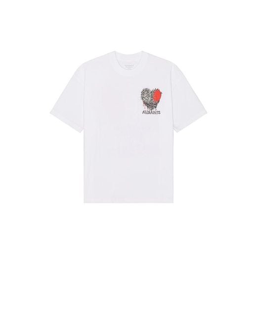 AllSaints White Chaste Crew Tee for men