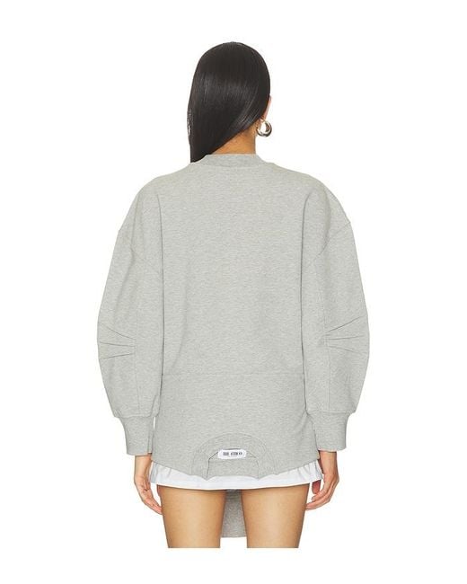 The Attico Gray Fleece Tie Sweatshirt