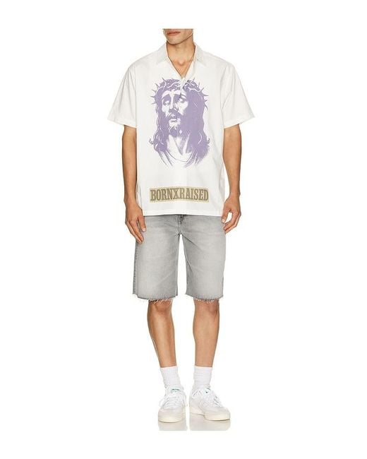 Camiseta Salvation En Color Blanco Talla (También En M, S, Xl/1X, Xxl/2X) Born X Raised de hombre de color White
