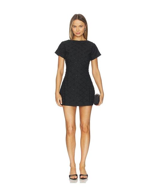 Asta Resort Black Mathilde Hand Beaded Mini Dress