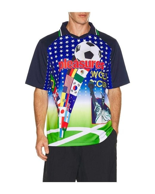 Pleasures Blue Flags Jersey for men