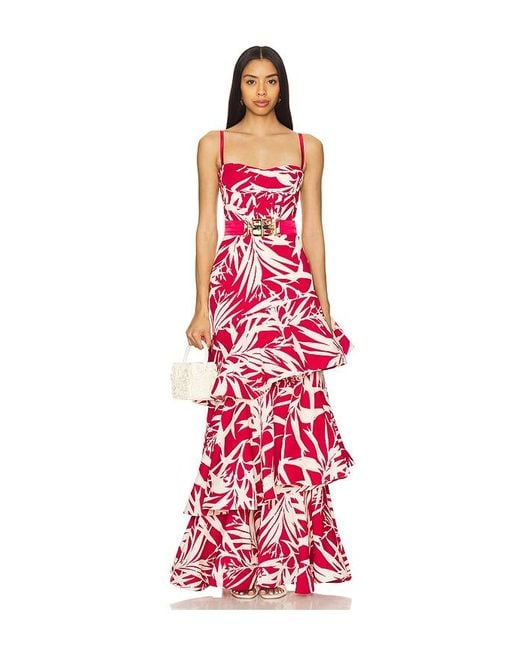 Bronx and Banco Red Sylvie Armonia Maxi Dress