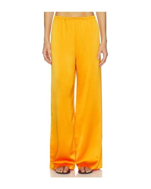 Leset Orange Barb Wide Leg Pant
