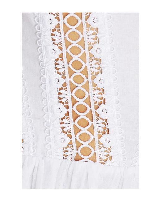 Charo Ruiz White Gardenia Short Dress