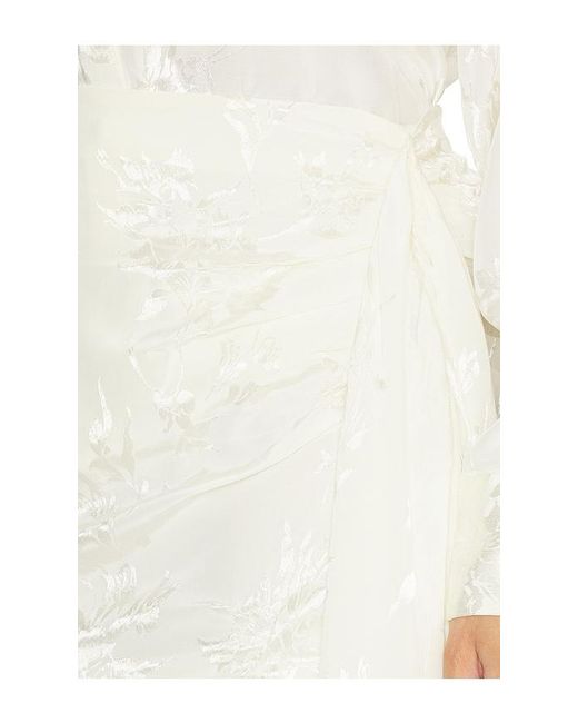 Hemant & Nandita White Fringed Mini Skirt
