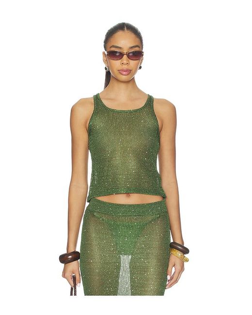 superdown Green Miranda Knit Top