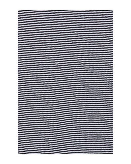 Enza Costa Black Cotton Mini Stripe Tank