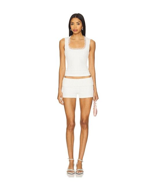 MORE TO COME White Pamila Short Set