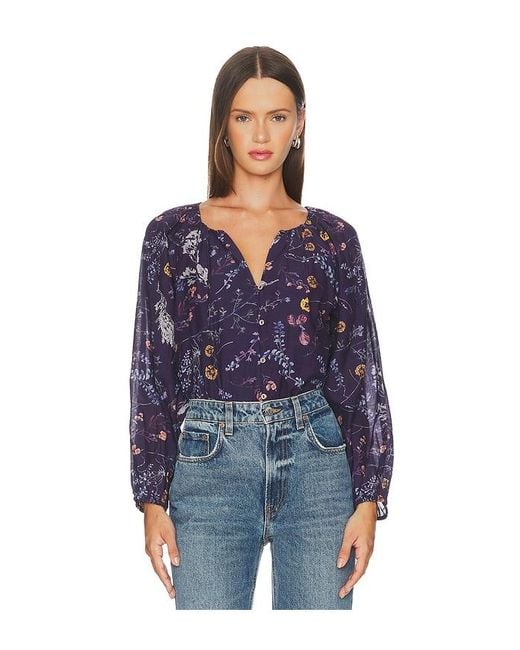 Cleobella Blue Catherine Blouse