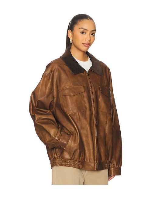 Show Me Your Mumu Brown Maverick Bomber Jacket