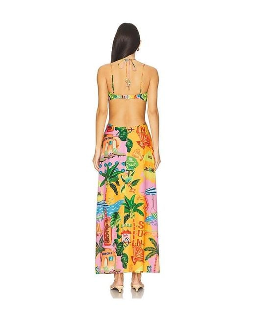 Kulani Kinis Multicolor Beaded Cut Out Maxi Dress