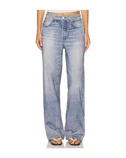 Rag & Bone Blue Rb Miramar Terry Wide Leg Jeans