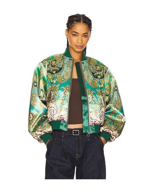ALÉMAIS Green Clemenza Bomber Jacket