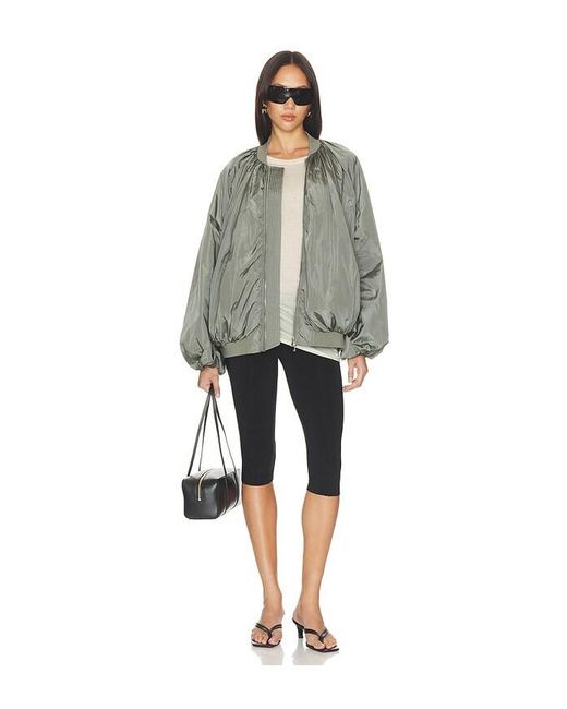 Agolde Gray Raffi Bomber Jacket