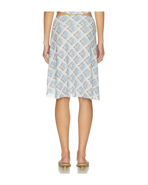 SOVERE Blue Novalyn Plaid Skirt