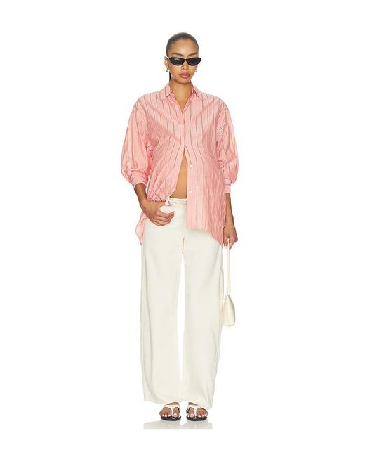 DL1961 White X Bumpsuit Taylor Barrel Relaxed High Rise Maternity Jeans