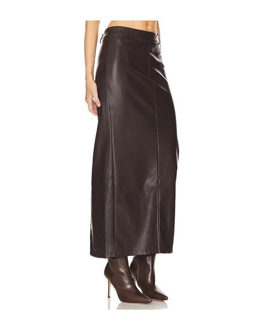 ALL THE WAYS Black Kayla Faux Leather Skirt