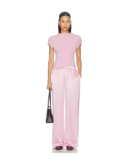 SABLYN Pink Karlie Slit Neck Tee