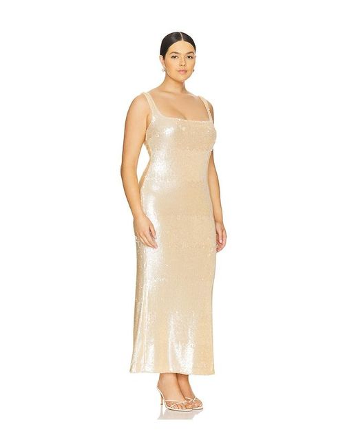L'academie White 'Academie Ceci Sequin Midi Dress