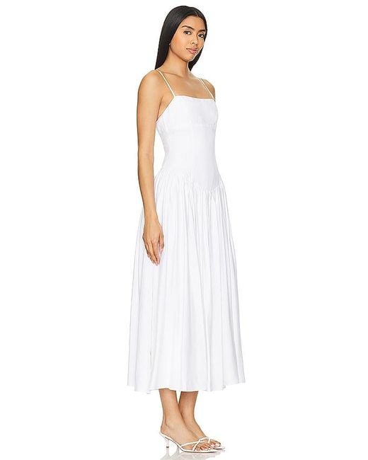 Tularosa White Harriett Midi Dress