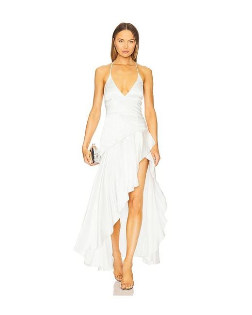 Bardot White Sorella Halter Dress