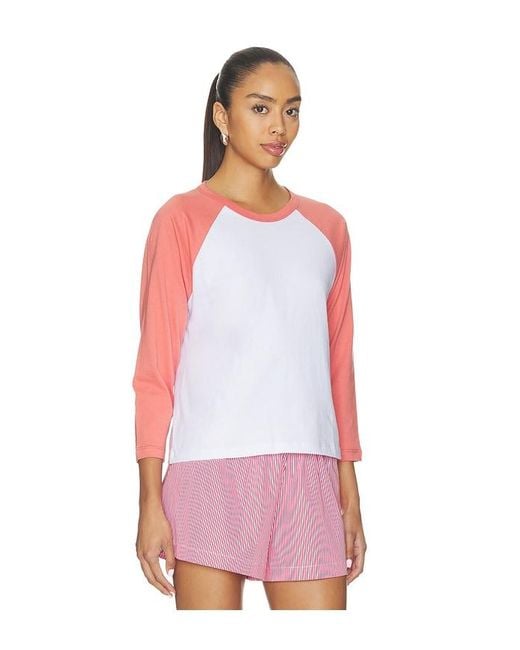 Leset Red Margo Baseball Tee