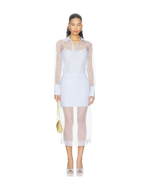 Jonathan Simkhai White Dana Midi Skirt