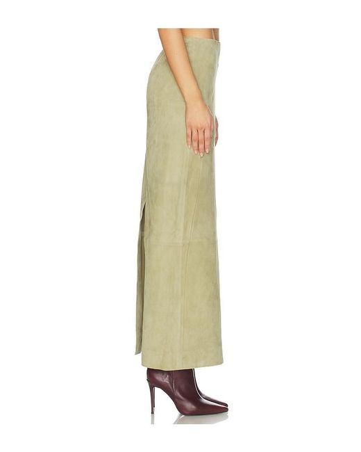 SRG Green Sonya Suede Skirt