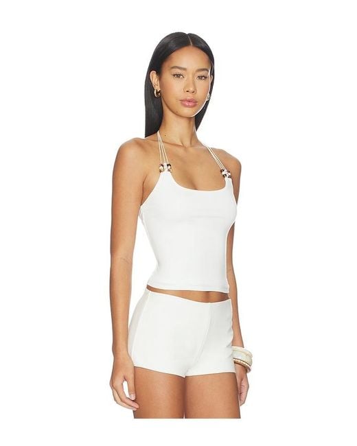 superdown White Blanche Halter Top