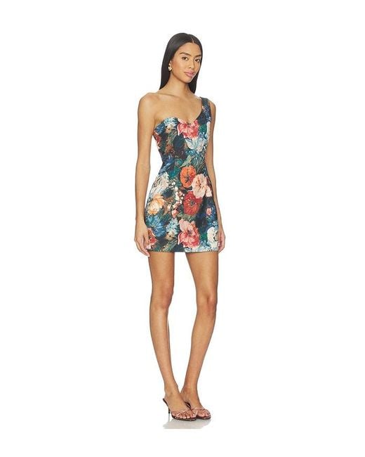 Prabal Gurung Multicolor Asymmetrical Shoulder Mini Dress