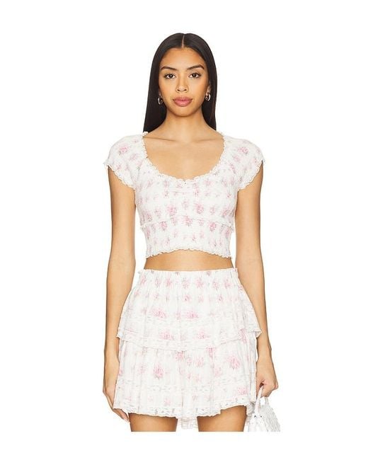 LoveShackFancy White Cambron Top