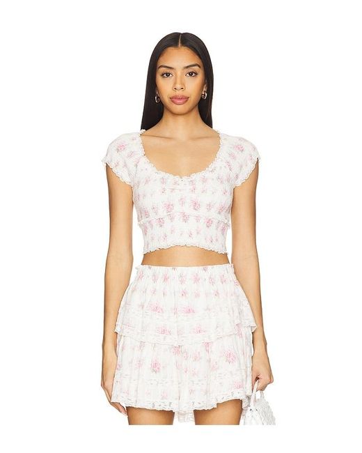 Cambron Top En Color Blanco Talla (También En S, Xl, Xs, Xxs) LoveShackFancy de color White