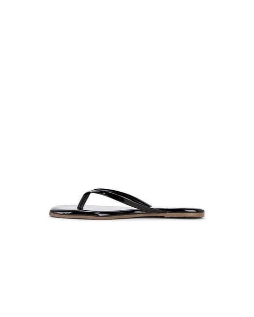 TKEES Black Square Toe Lily Sandal