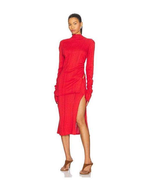 Jade Cropper Red Long Sleeve Top
