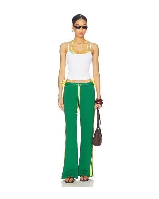 Daydreamer Green Solid Track Pant