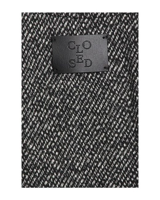 Closed Black Belted Coat